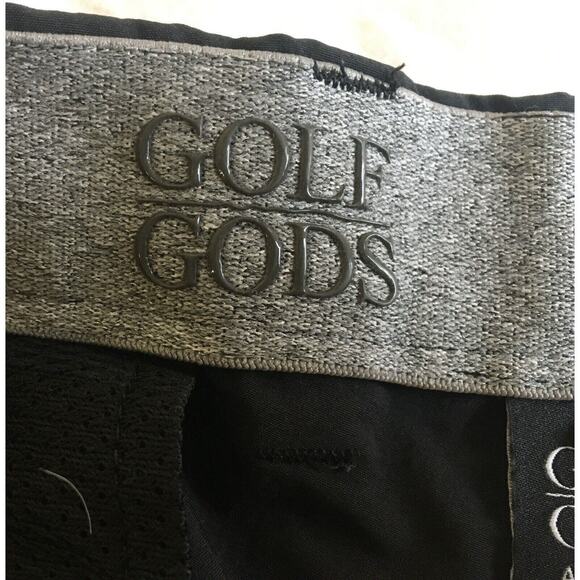 GOLF GODS Men’s Sz 42 Golf Shorts Black Classic Nylon Sportswear Outdoor Active - Picture 7 of 11